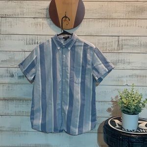 Blue Striped Forever 21 Button Down Shirt